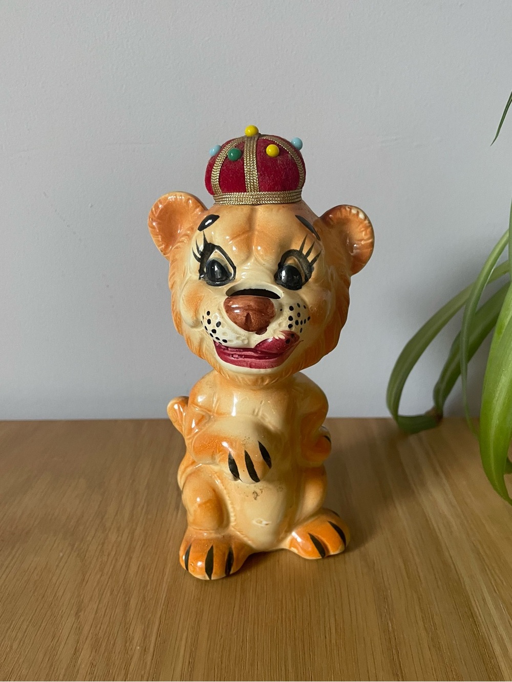 Vintage 1950s Davar Originals Ceramic Lion Sewing Caddie Japan MCM Kitsch